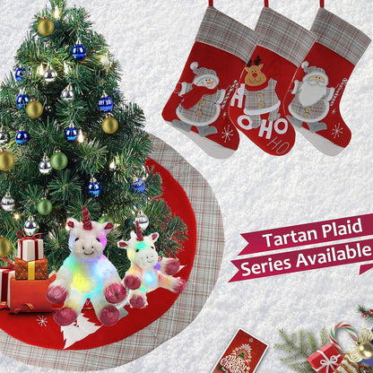 Elegant Christmas Stockings Set of 3: Santa, Snowman, and Reindeer Designs
